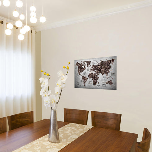 Wandbilder Wohnzimmer XXL Küche Kaffee Moderne Bilder Weltkarte